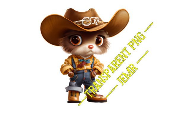 ANIMAL COWBOY PNG # 162: A Design Asset with Character