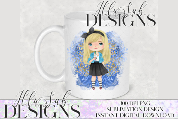 Blue Animal Print Blonde Lady: A Bold Design Asset