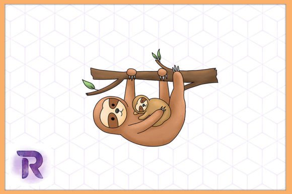 Celebrate Motherhood with the Sloth Mama Animal Design