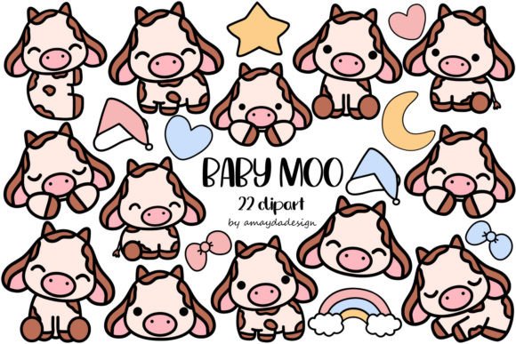 Charming Baby Cow Clipart: Adorable Animal Art for Your Projects
