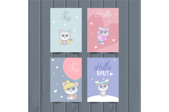 Cute Animal Cards for Kids: A Playful Design Asset