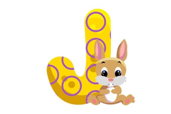 Cute Animal Icons Alphabet J Cliparts: Whimsy for Modern Design