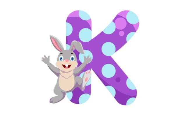 Cute Animal Icons Alphabet K Cliparts: Playful Design Assets