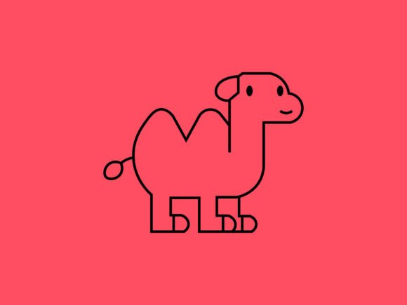 Designing with the Kawaii Animal Camel Line Background