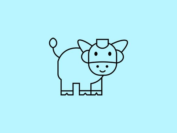Kawaii Animal Bull Line Background: A Designer's Asset Guide