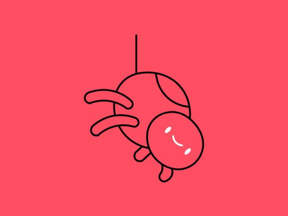 Kawaii Animal Spider Line Background: A Whimsical Design Asset