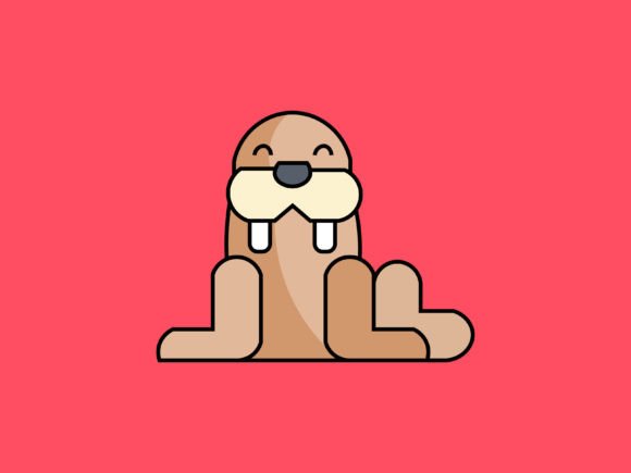 Kawaii Animal Walrus Icon: Design That Captures Joy