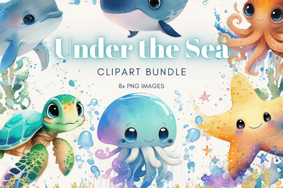 Watercolor Sea Animal Clipart: Designing with Oceanic Charm